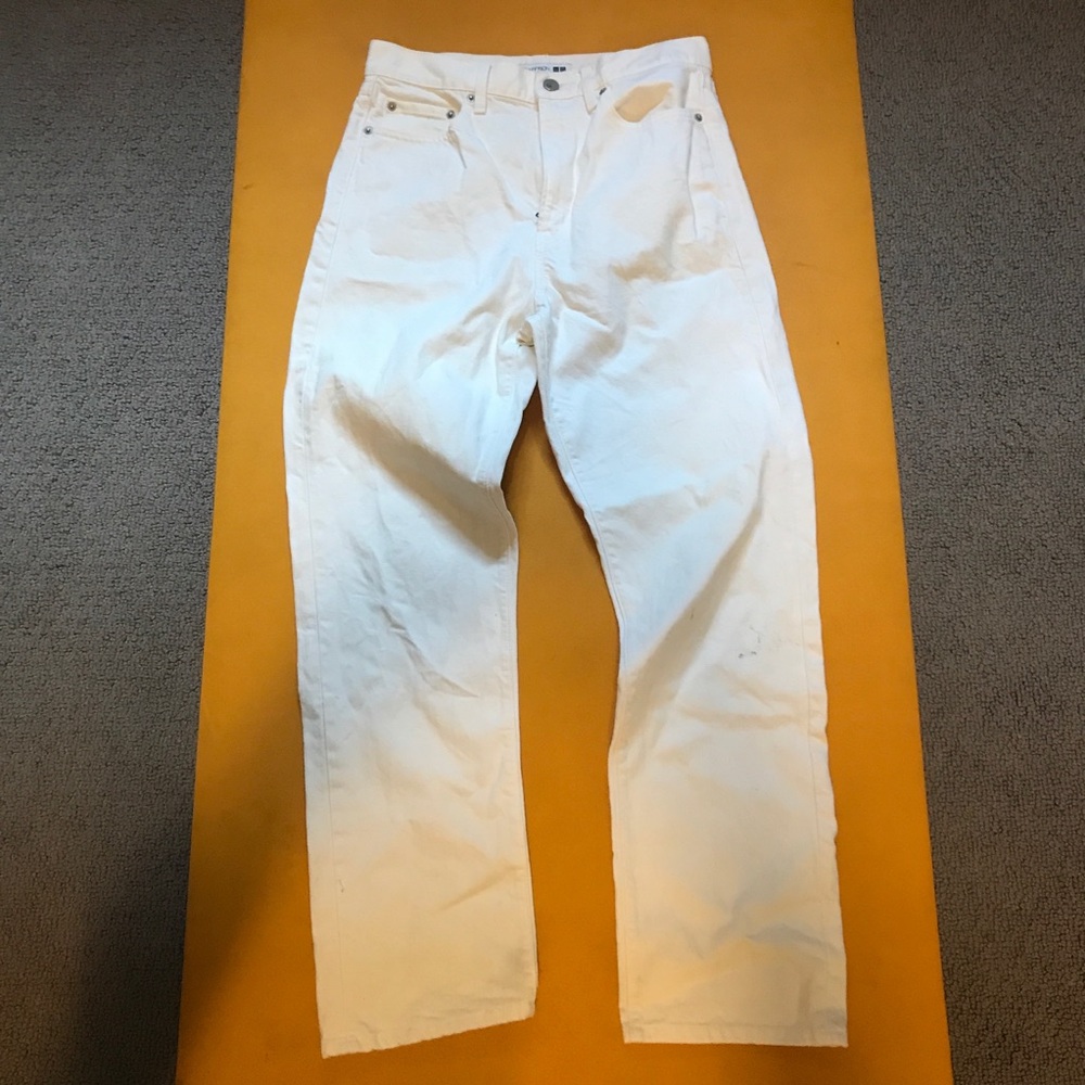 JW Anderson x Uniqlo White Denim. 26/28W-L27